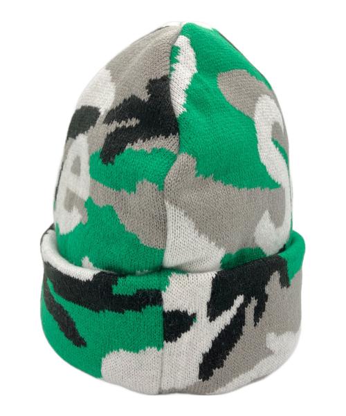 SUPREME（シュプリーム）Supreme (シュプリーム) Camo Big Logo Beanie グリーン×グレーの古着・服飾アイテム