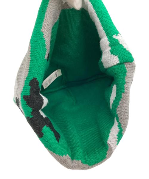 SUPREME（シュプリーム）Supreme (シュプリーム) Camo Big Logo Beanie グリーン×グレーの古着・服飾アイテム