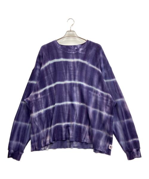DAIRIKU（ダイリク）DAIRIKU (ダイリク) Tie-dye Thermal Tee パープル サイズ:Mの古着・服飾アイテム
