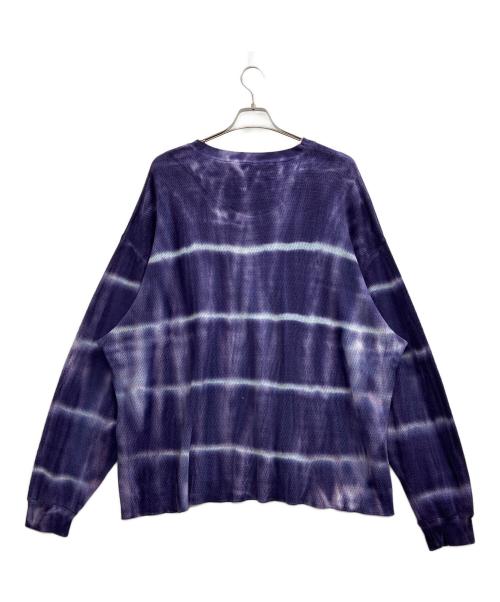DAIRIKU（ダイリク）DAIRIKU (ダイリク) Tie-dye Thermal Tee パープル サイズ:Mの古着・服飾アイテム