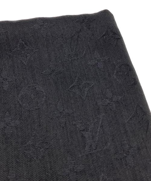 LOUIS VUITTON（ルイ ヴィトン）LOUIS VUITTON (ルイ ヴィトン) シルクウールマフラー ブラックの古着・服飾アイテム