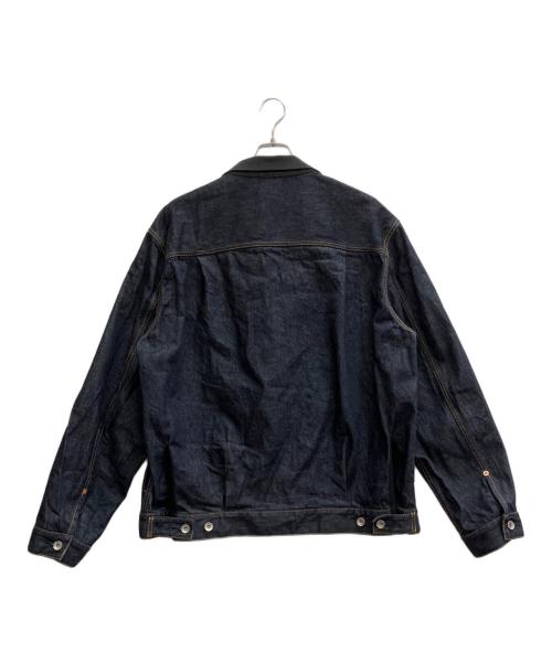 sacai（サカイ）sacai (サカイ) スタンドカラーデニムジャケット ネイビー サイズ:3の古着・服飾アイテム