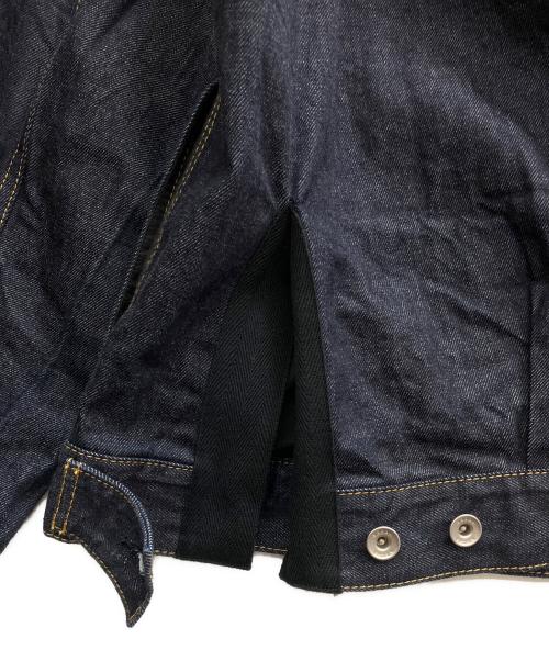 sacai（サカイ）sacai (サカイ) スタンドカラーデニムジャケット ネイビー サイズ:3の古着・服飾アイテム