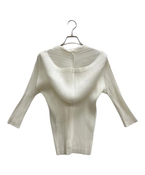 PLEATS PLEASE（プリーツプリーズ）PLEATS PLEASE (プリーツプリーズ) プリーツパーカー ホワイト サイズ:3の古着・服飾アイテム