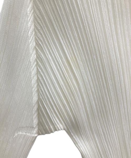 PLEATS PLEASE（プリーツプリーズ）PLEATS PLEASE (プリーツプリーズ) プリーツパーカー ホワイト サイズ:3の古着・服飾アイテム