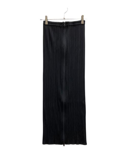PLEATS PLEASE（プリーツプリーズ）PLEATS PLEASE (プリーツプリーズ) フロントジッププリーツロングスカート ブラック サイズ:1の古着・服飾アイテム