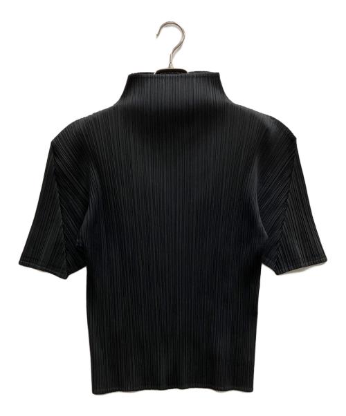 PLEATS PLEASE（プリーツプリーズ）PLEATS PLEASE (プリーツプリーズ) プリーツハイネックカットソー ブラック サイズ:3の古着・服飾アイテム