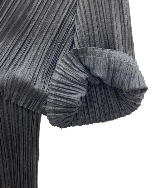 PLEATS PLEASE（プリーツプリーズ）PLEATS PLEASE (プリーツプリーズ) プリーツハイネックカットソー ブラック サイズ:3の古着・服飾アイテム
