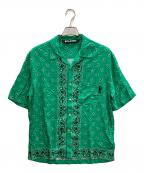 Palm Angelsパーム エンジェルス）の古着「PAISLEY BOWLING SHIRT」｜グリーン