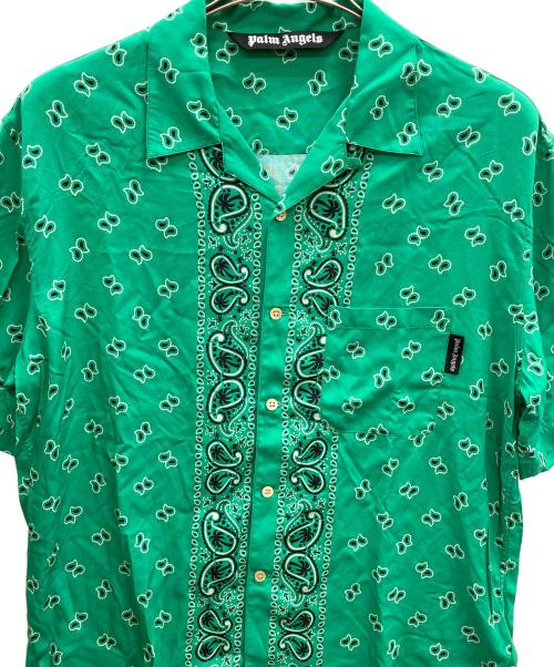 Palm Angels（パーム エンジェルス）Palm Angels (パーム エンジェルス) PAISLEY BOWLING SHIRT グリーン サイズ:48の古着・服飾アイテム