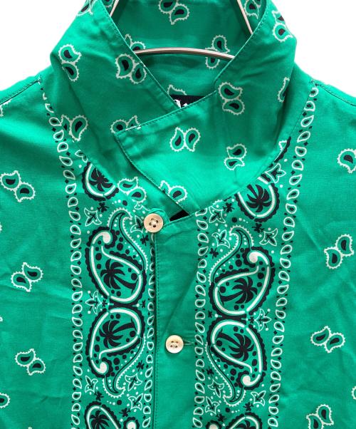 Palm Angels（パーム エンジェルス）Palm Angels (パーム エンジェルス) PAISLEY BOWLING SHIRT グリーン サイズ:48の古着・服飾アイテム