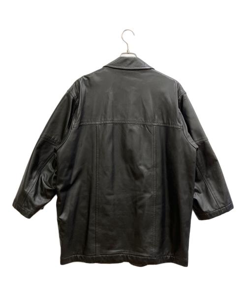 Christian Dior MONSIEUR（クリスチャンディオールムッシュ）Christian Dior MONSIEUR (クリスチャンディオールムッシュ) ラムレザーコート ブラック サイズ:Mの古着・服飾アイテム