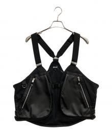 Schott（ショット）の古着「LEATHER LUGGAGE VEST」｜ブラック