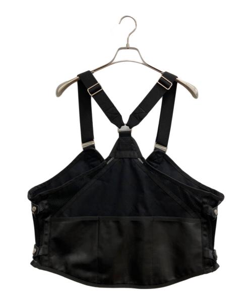 Schott（ショット）Schott (ショット) LEATHER LUGGAGE VEST ブラック サイズ:Lの古着・服飾アイテム