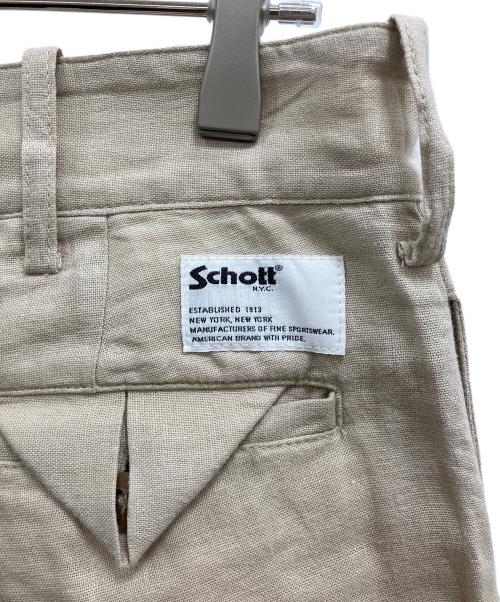 Schott（ショット）Schott (ショット) LINEN TROUSERS ベージュ サイズ:30の古着・服飾アイテム