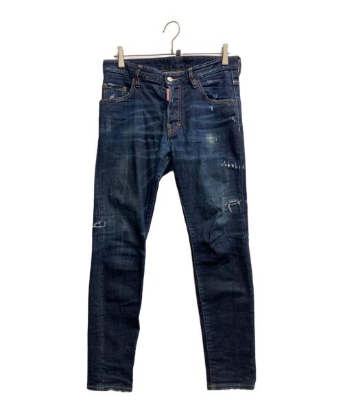 DSQUARED2（ディースクエアード）DSQUARED2 (ディースクエアード) SKATER JEAN インディゴ サイズ:44の古着・服飾アイテム