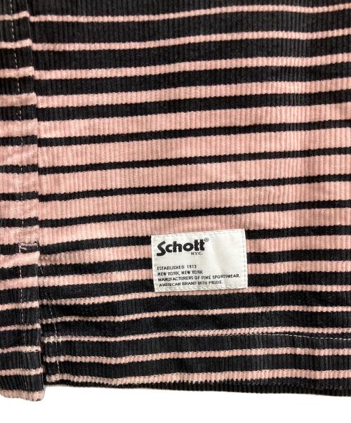 Schott（ショット）Schott (ショット) CORDUROY LS SHIRT ピンク サイズ:XLの古着・服飾アイテム