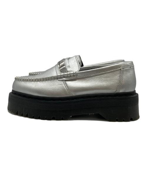 Dr.Martens（ドクターマーチン）Dr.Martens (ドクターマーチン) Penton II Quad Metallic Leather Loafers シルバー サイズ:38の古着・服飾アイテム