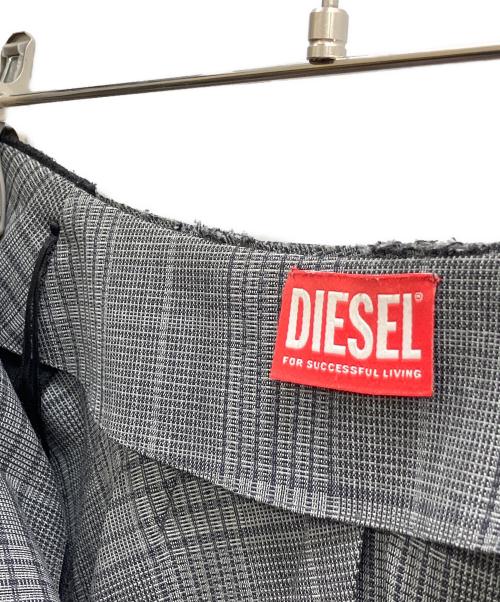 DIESEL（ディーゼル）DIESEL (ディーゼル) O-ZIRCミニスカート グレー サイズ:36の古着・服飾アイテム