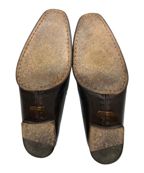 GUCCI（グッチ）GUCCI (グッチ) レザースリッポンシューズ ブラウン サイズ:39 1/2の古着・服飾アイテム