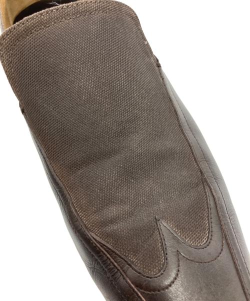 GUCCI（グッチ）GUCCI (グッチ) レザースリッポンシューズ ブラウン サイズ:39 1/2の古着・服飾アイテム