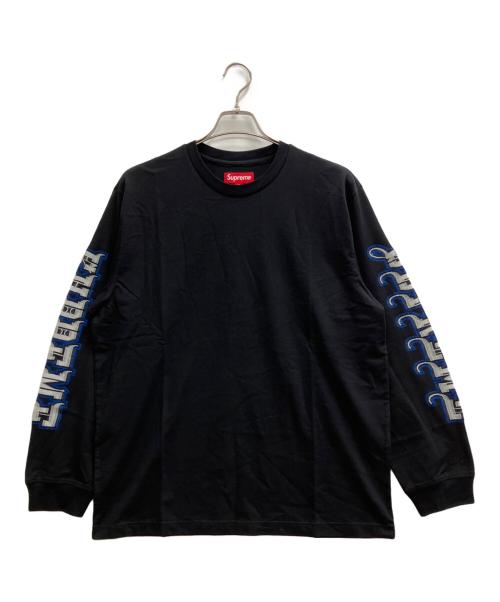 SUPREME（シュプリーム）Supreme (シュプリーム) INTARSIA SLEEVE L/S TOP ブラック サイズ:Mの古着・服飾アイテム