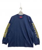 SUPREMEシュプリーム）の古着「INTARSIA SLEEVE L/S TOP」｜ネイビー
