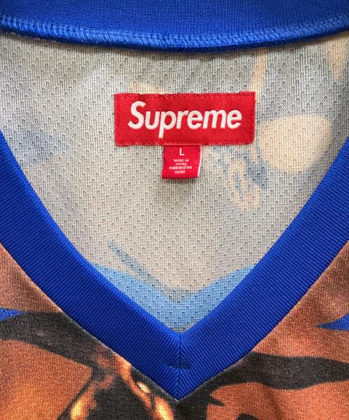 SUPREME（シュプリーム）Supreme (シュプリーム) Wu-tang clan (ウータンクラン) Hockey Jersey ブルー×ブラウン サイズ:Lの古着・服飾アイテム