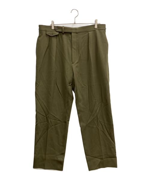 RALPH LAUREN Purple Label（ラルフ ローレン パープル レーベル）RALPH LAUREN PURPLE LABEL (ラルフ ローレン パープル レーベル) ウールスラックス カーキ サイズ:38の古着・服飾アイテム