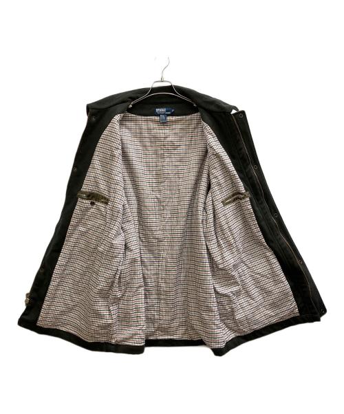 POLO RALPH LAUREN（ポロ・ラルフローレン）POLO RALPH LAUREN (ポロ・ラルフローレン) レザーパイピングウールハンティングジャケット カーキ サイズ:XLの古着・服飾アイテム