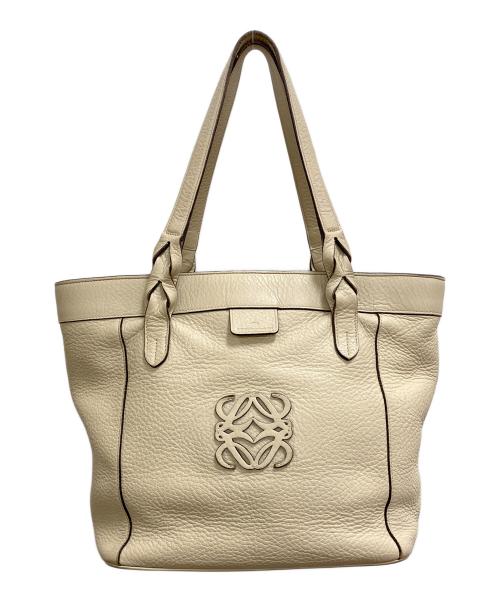 LOEWE（ロエベ）LOEWE (ロエベ) フスタアナグラムトートバッグ ベージュの古着・服飾アイテム