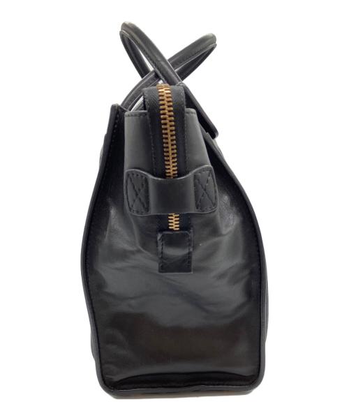 CELINE（セリーヌ）CELINE (セリーヌ) ラゲージミニショッパーバッグ ブラック×アイボリーの古着・服飾アイテム