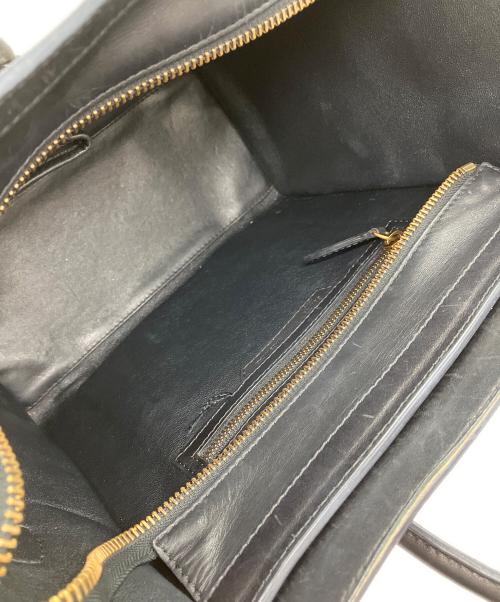 CELINE（セリーヌ）CELINE (セリーヌ) ラゲージミニショッパーバッグ ブラック×アイボリーの古着・服飾アイテム