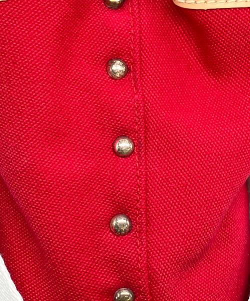 LAUREN RALPH LAUREN（ローレン ラルフ ローレン）LAUREN RALPH LAUREN (ローレン ラルフ ローレン) カゴバッグ レッド×ベージュの古着・服飾アイテム