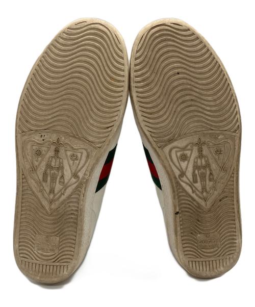 GUCCI（グッチ）GUCCI (グッチ) エース パッチ ロートップ スニーカー レッド×ホワイト サイズ:36の古着・服飾アイテム
