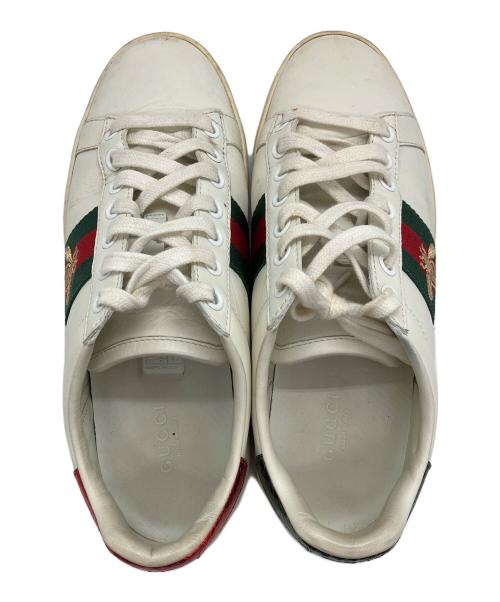 GUCCI（グッチ）GUCCI (グッチ) エース パッチ ロートップ スニーカー レッド×ホワイト サイズ:36の古着・服飾アイテム