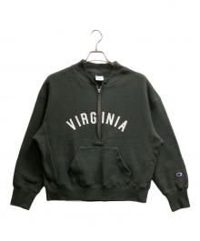 Champion×FRAMeWORK（チャンピオン×フレームワーク）の古着「ハーフジップスウェット」｜カーキ