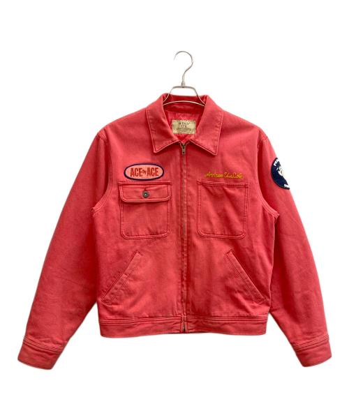 AVIREX（アヴィレックス）AVIREX (アヴィレックス) PEANUTS (ピーナッツ) ワークジャケット ピンク サイズ:Mの古着・服飾アイテム