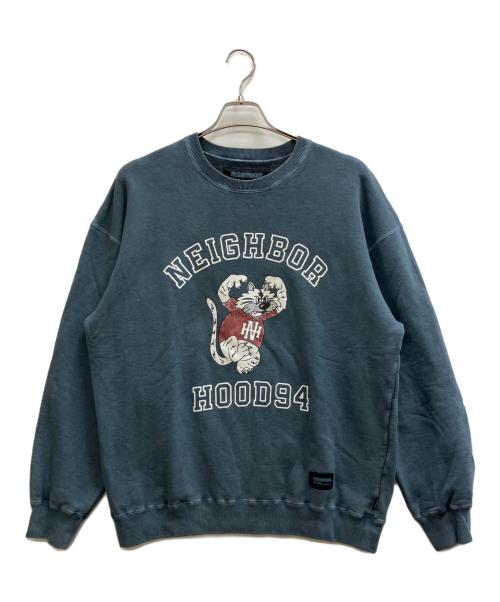 NEIGHBORHOOD（ネイバーフッド）NEIGHBORHOOD (ネイバーフッド) PIGMENT DYED SWEAT SHIRT LS ブルー サイズ:Mの古着・服飾アイテム
