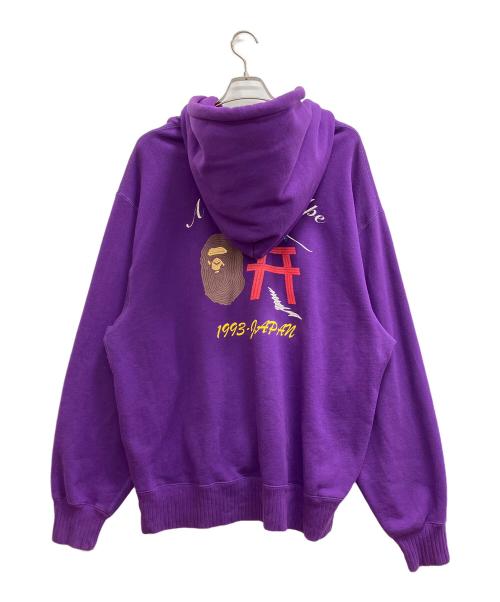 A BATHING APE（アベイシングエイプ）A BATHING APE (アベイシングエイプ) ベイプロゴパーカー パープル サイズ:XXLの古着・服飾アイテム