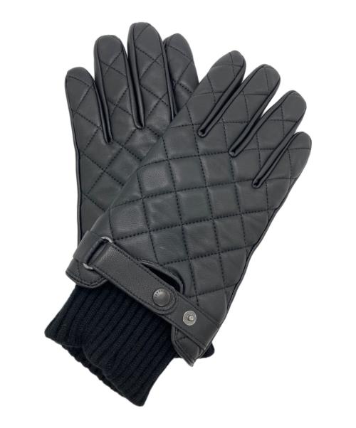 Barbour（バブアー）Barbour (バブアー) キルティングレザーグローブ ブラック サイズ:Mの古着・服飾アイテム