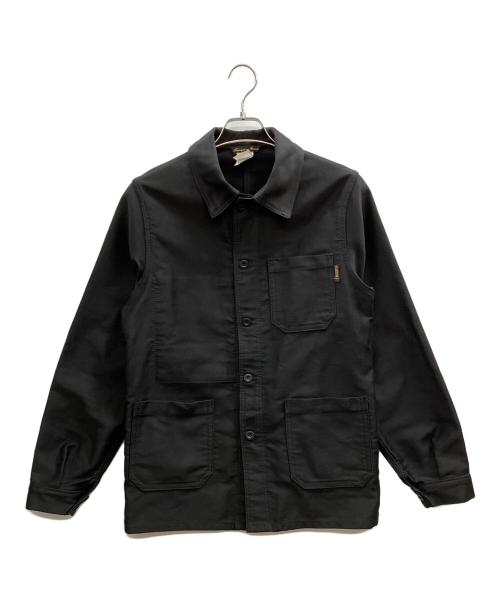 LABOUREUR（ラブルール）laboureur (ラブルール) ブラックモールスキンジャケット ブラック サイズ:40の古着・服飾アイテム