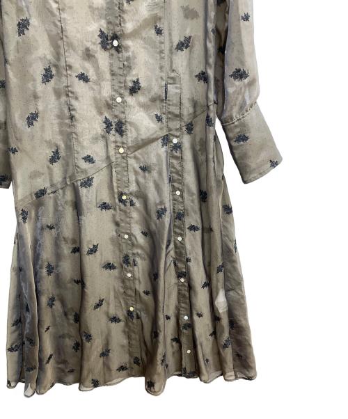 Ameri（アメリ）AMERI (アメリ) DOT FLOWER VEIL DRESS ブラウン サイズ:Mの古着・服飾アイテム