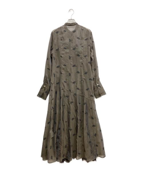 Ameri（アメリ）AMERI (アメリ) DOT FLOWER VEIL DRESS ブラウン サイズ:Mの古着・服飾アイテム