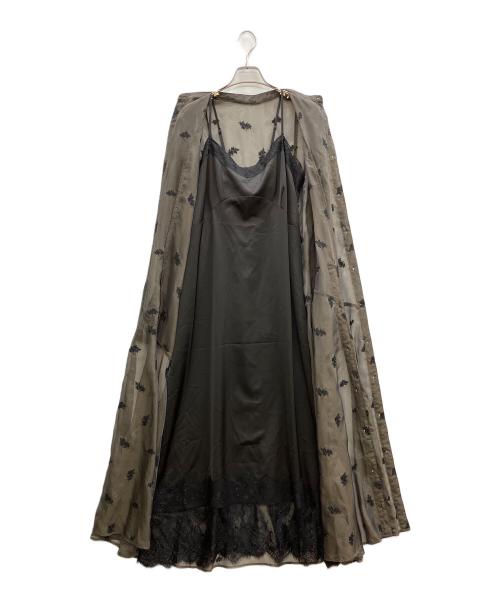Ameri（アメリ）AMERI (アメリ) DOT FLOWER VEIL DRESS ブラウン サイズ:Mの古着・服飾アイテム