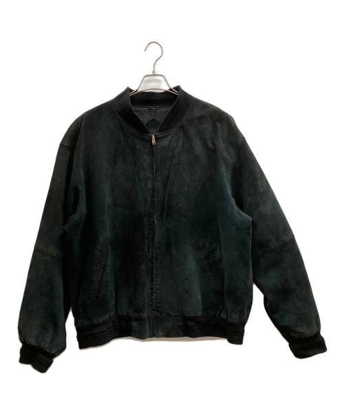 CROFT&BARROW（クロフトアンドバロー）CROFT&BARROW (クロフトアンドバロー) レザーボンバージャケット ブラック サイズ:XXLの古着・服飾アイテム