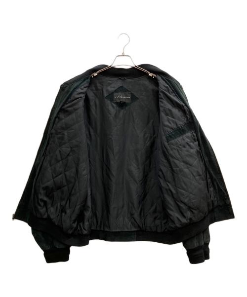 CROFT&BARROW（クロフトアンドバロー）CROFT&BARROW (クロフトアンドバロー) レザーボンバージャケット ブラック サイズ:XXLの古着・服飾アイテム