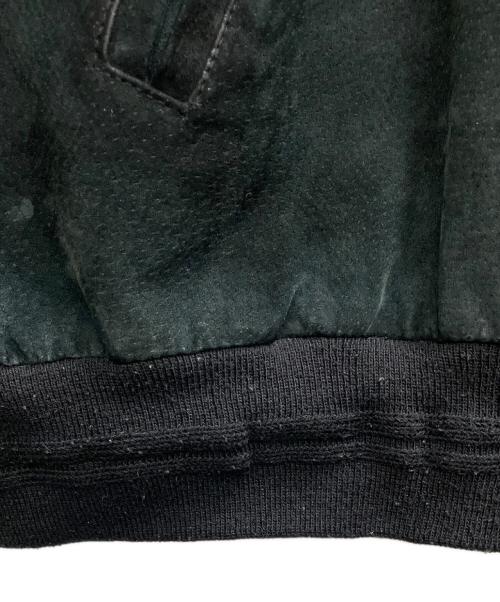 CROFT&BARROW（クロフトアンドバロー）CROFT&BARROW (クロフトアンドバロー) レザーボンバージャケット ブラック サイズ:XXLの古着・服飾アイテム