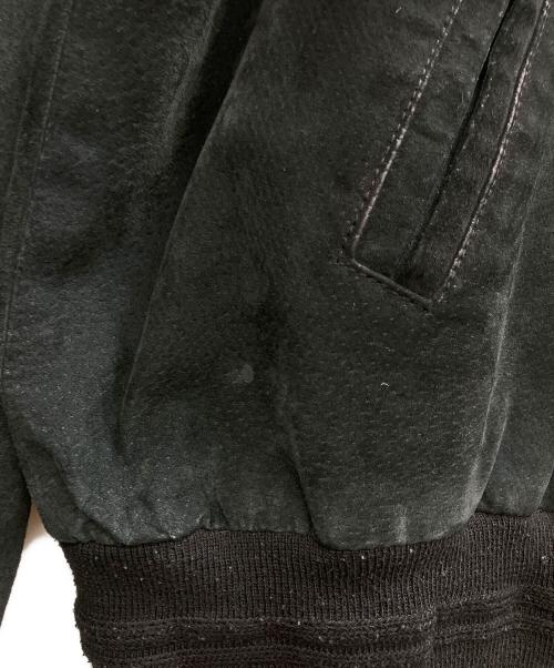 CROFT&BARROW（クロフトアンドバロー）CROFT&BARROW (クロフトアンドバロー) レザーボンバージャケット ブラック サイズ:XXLの古着・服飾アイテム