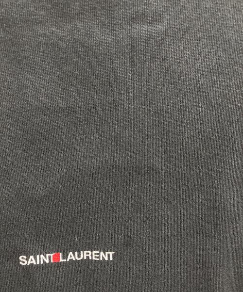 Saint Laurent Paris（サンローランパリ）Saint Laurent Paris (サンローランパリ) ロゴプリントパーカー ブラック サイズ:Mの古着・服飾アイテム